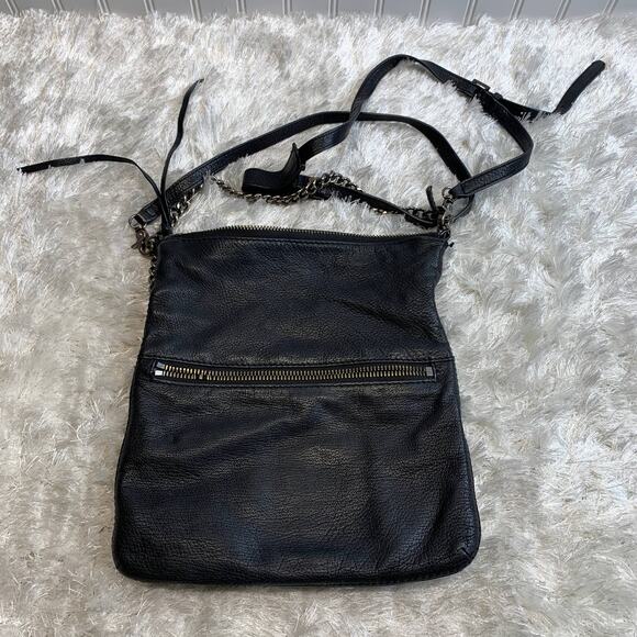 Botkier Leather Crossbody Bag Mixed Metal Black Pebbled - Picture 8 of 8
